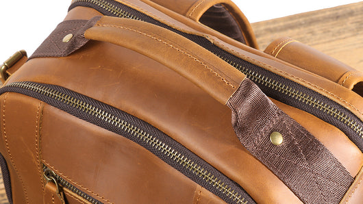 Mochila Trolley de Cuero Retro con Ruedas - Image 9