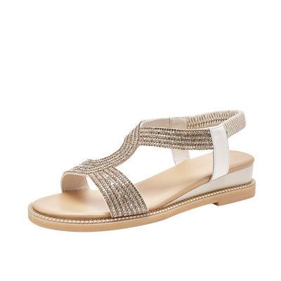 Zapatos de Tacón Cuña para Mujer con Strass y Suela Blanda - Image 9