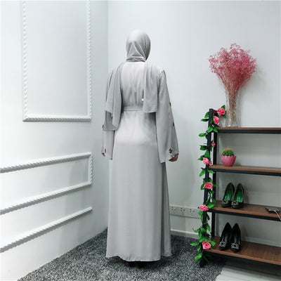 Cardigan Bordado Elegante con Pañoleta a Juego - Image 12