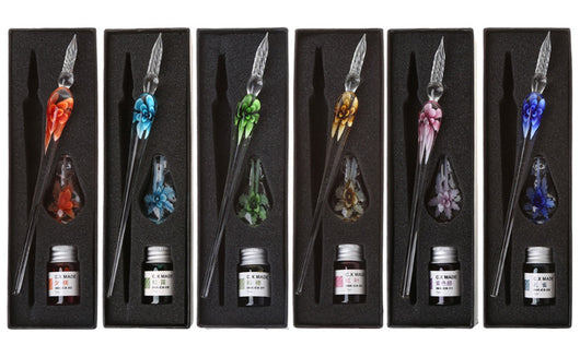 Set de Pluma Sumergible con Flor de Cristal Elegante - Image 18