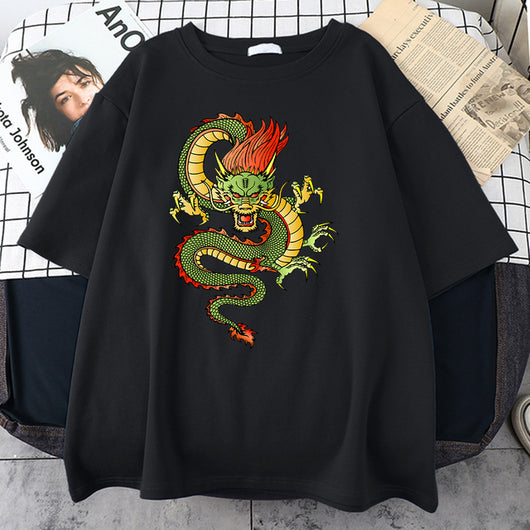 Playera Hombre Dragón Japonés Estampado Minimalista - Image 27