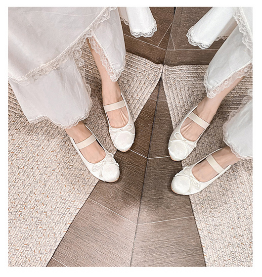 Zapatos Planos de Satén con Moño para Mujer - Image 11