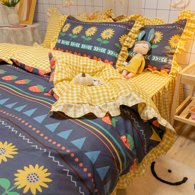 Juego de Cama Estilo Jardín Americano con Girasoles - Image 14