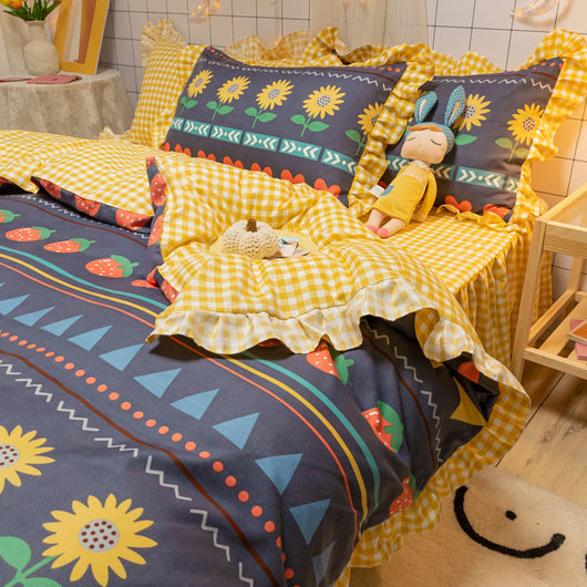 Juego de Cama Estilo Jardín Americano con Girasoles - Image 14