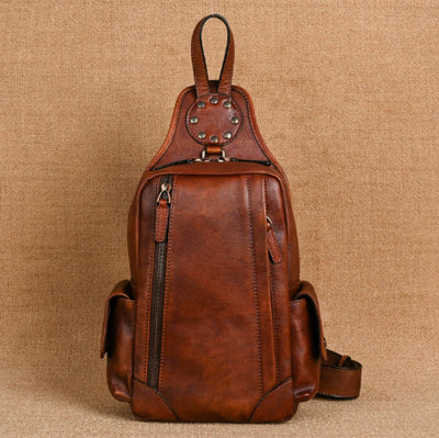 Bolsa Crossbody de Cuero Genuino para Hombre - Estilo Vintage - Image 11