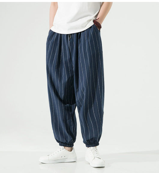 Pantalones Casuales Hombre Estilo Chino en Algodón y Lino - Image 7