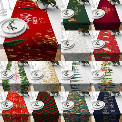 Camino de Mesa Navideño de Lino Aislante para Restaurante - Image 20