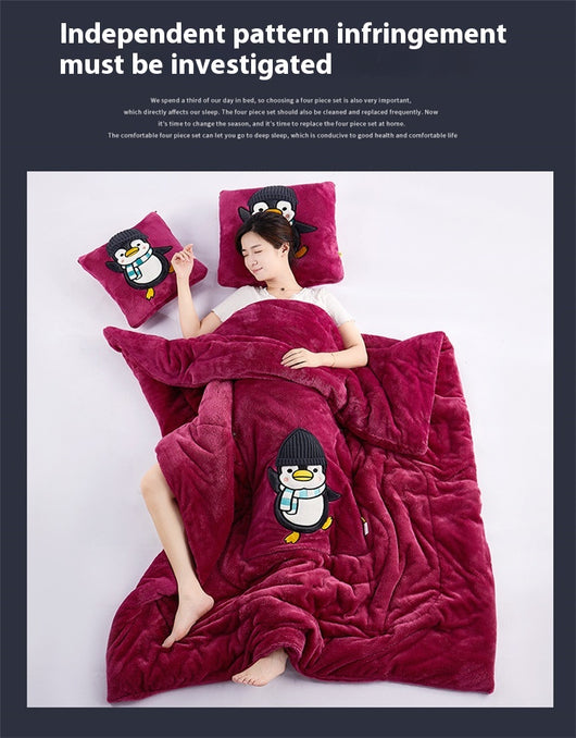 Almohada Manta Térmica Reversible 3D Pingüino - Dos en Uno - Image 23