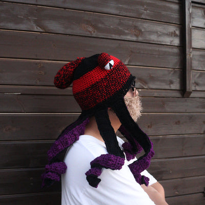 Gorro Pulpo de Lana Tejida con Barba Integrada - Image 11