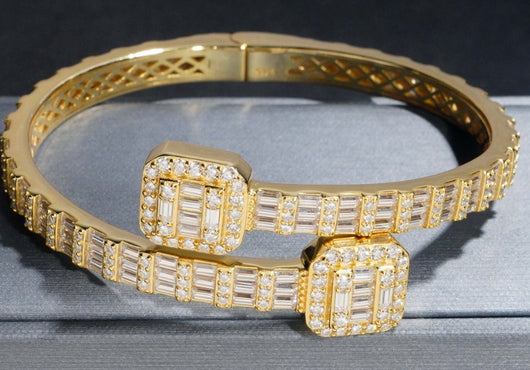 Pulsera de Plata S925 con Moissanita Cuadrada - Image 2