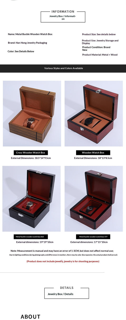 Caja de Almacenamiento y Exhibición para Relojes en Madera Lacada - Image 14