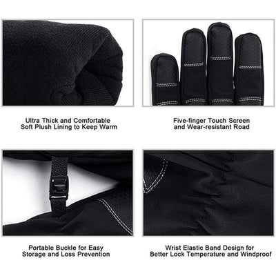Guantes de Invierno Táctiles Antideslizantes Unisex Impermeables y Cortavientos para Ciclismo y Deportes - Image 5