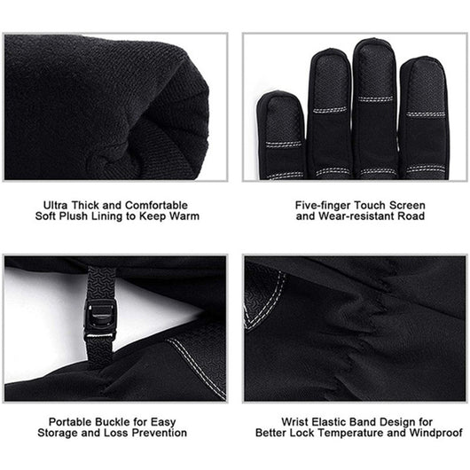Guantes de Invierno Táctiles Antideslizantes Unisex Impermeables y Cortavientos para Ciclismo y Deportes - Image 5