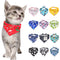 Pañoleta Ajustable para Perros y Gatos - Babero Triangular de Algodón Suave