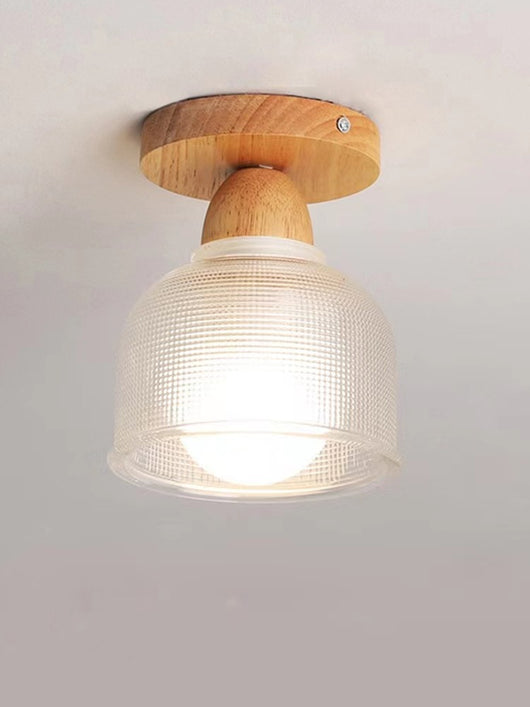 Lámpara de Techo Minimalista Nórdica en Madera Sólida para Pasillos y Balcones - Image 11