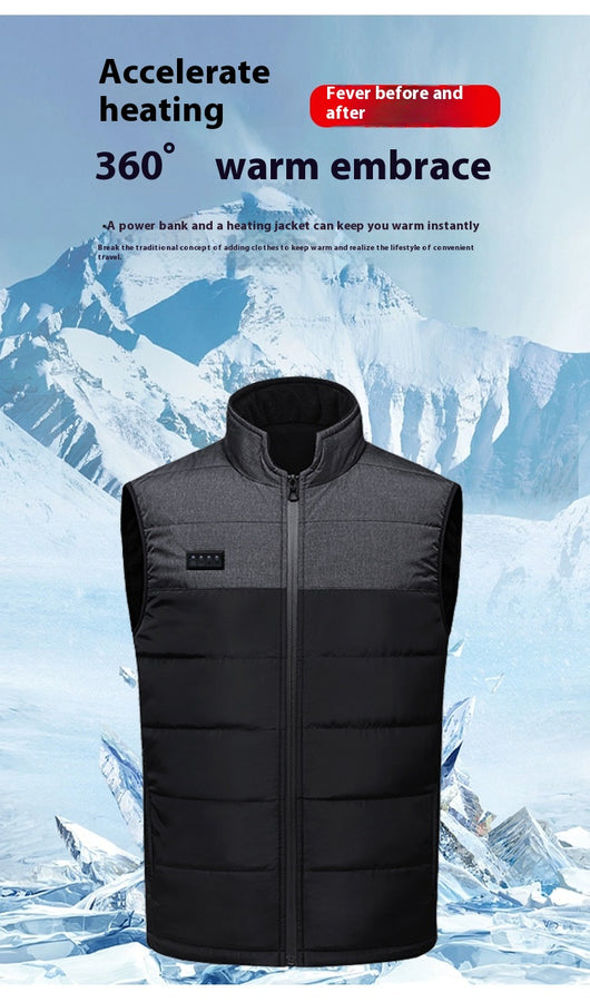 Chaleco Térmico Inteligente con 4 Zonas de Calor Independientes - Cuello V - Image 12