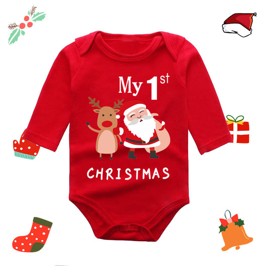 Mameluco Largo Rojo con Diseño de Alce para Bebé Recién Nacido - Image 26