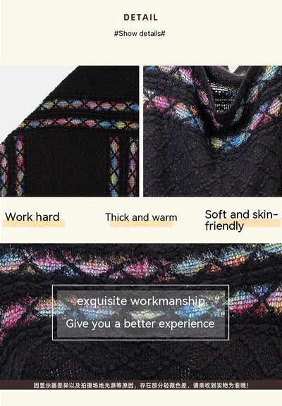 Chal Étnico con Flecos para Viajes - Abrigo Versátil de Otoño e Invierno - Image 9