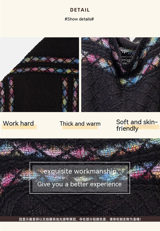Chal Étnico con Flecos para Viajes - Abrigo Versátil de Otoño e Invierno - Image 9
