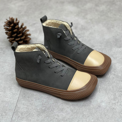 Botas de Cuero Artesanales para Mujer con Punta Cuadrada - Image 13
