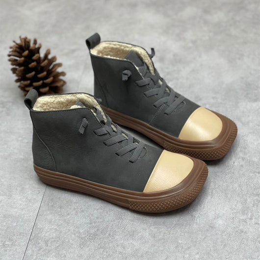 Botas de Cuero Artesanales para Mujer con Punta Cuadrada - Image 13