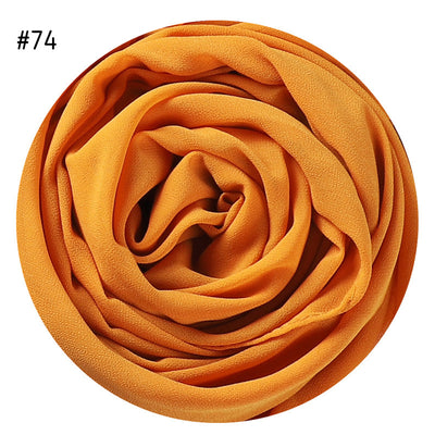Pañuelo de Gasa de Perla Liso y Versátil para Mujer - Image 39