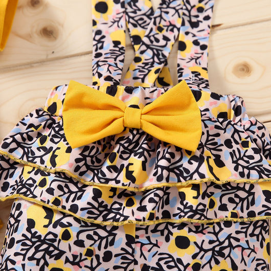 Conjunto de Ropa para Bebé Niña con Pullover Manga Corta y Moño - Image 3