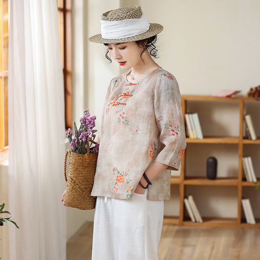 Blusa Literaria con Abertura Lateral y Mangas 3/4 - Image 12