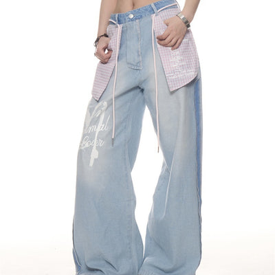 Jeans Vintage Desgastado Estilo Americano para Mujer