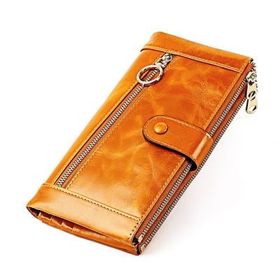 Billetera Vintage de Cuero Encerado para Mujer - Diseño Clásico - Image 14
