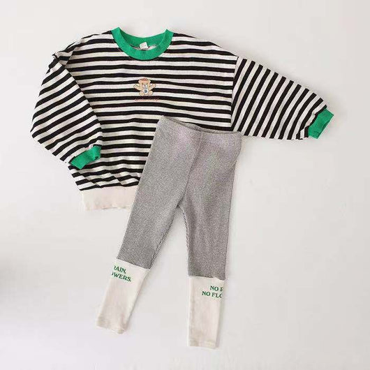 Leggings Infantiles con Letras Bordadas para Niños - Image 4