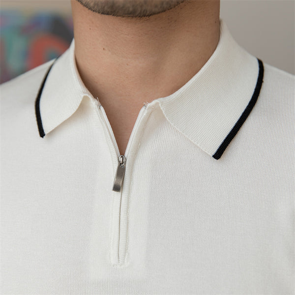 Polo Tejido Slim Fit Retro para Hombre