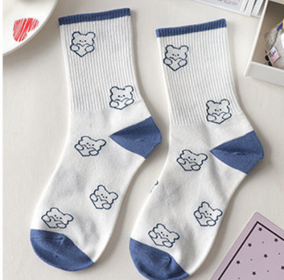 Calcetines Medianos Estilo Coreano con Osito Adorable - Image 9
