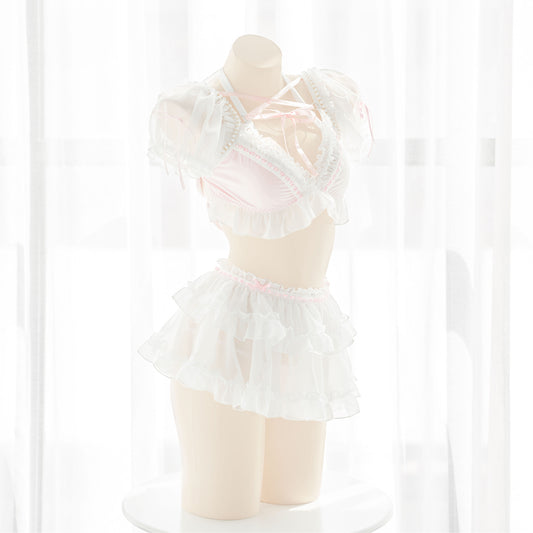 Conjunto de Lencería Pearl Sweetheart con Falda - Image 2