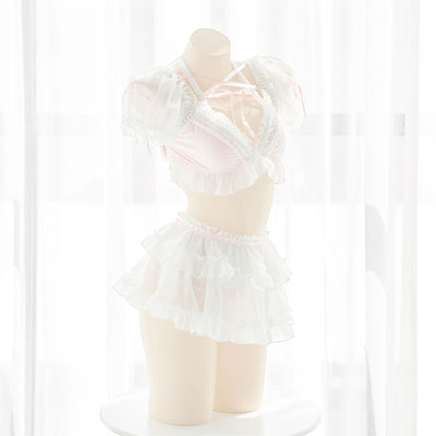 Conjunto de Lencería Pearl Sweetheart con Falda - Image 2