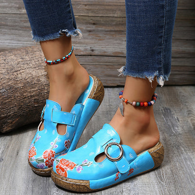 Sandalias y Pantuflas Étnicas Flor de Ciruelo Totem - Image 7