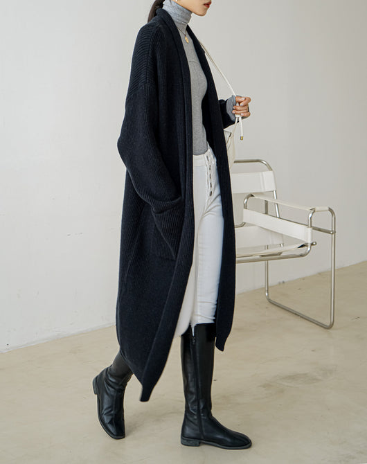 Cardigan Largo de Cachemira Suave para Mujer - Image 7