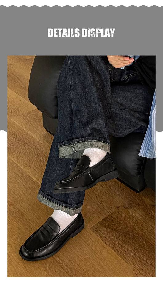 Zapatos Casuales Retro de Negocios para Hombre - Diseño Versátil sin Cordones - Image 14