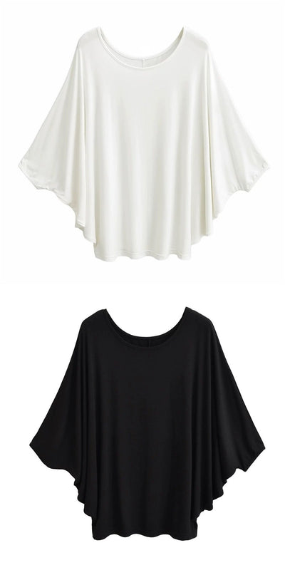 Blusa Suelta de Seda Premium con Mangas Murciélago - Diseño Versátil para Mujer - Image 10