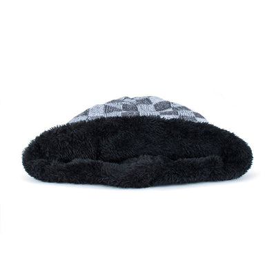 Gorro de Lana Tejida con Terciopelo - Contraste de Colores - Image 7