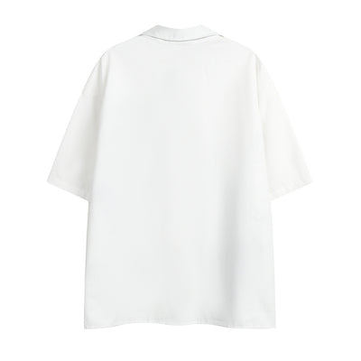 Camisa Casual Estampada en Blanco y Negro para Hombre - Image 18