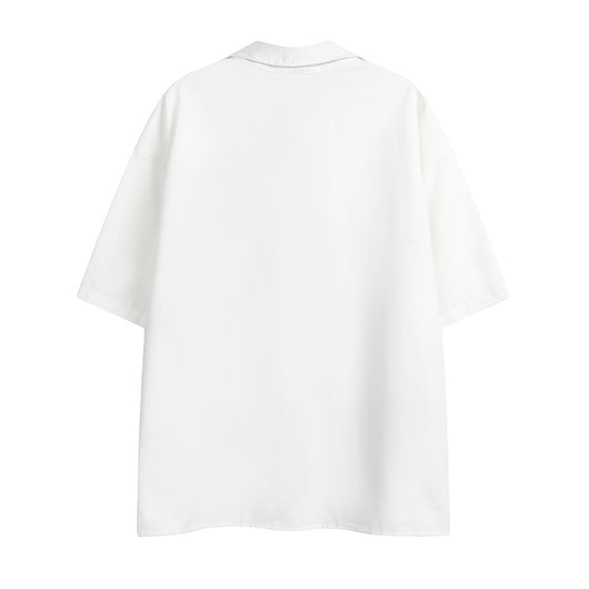 Camisa Casual Estampada en Blanco y Negro para Hombre - Image 18