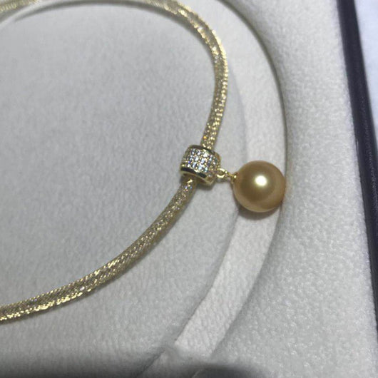 Colgante de Cristal con Perlas Doradas en Plata 925 - Image 7