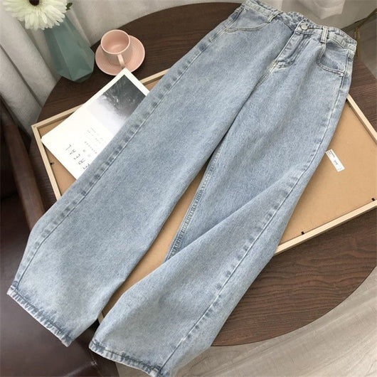 Jeans Rectos de Talle Alto Lavado para Mujer - Image 12