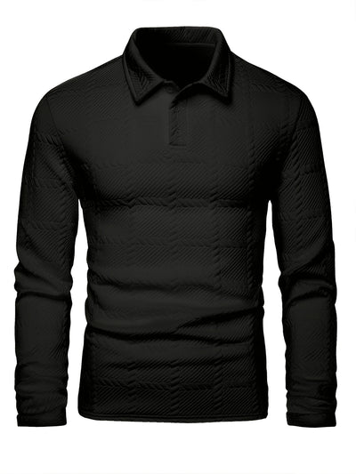 Polo Manga Larga Clásico con Solapa y Botones para Hombre - Image 7