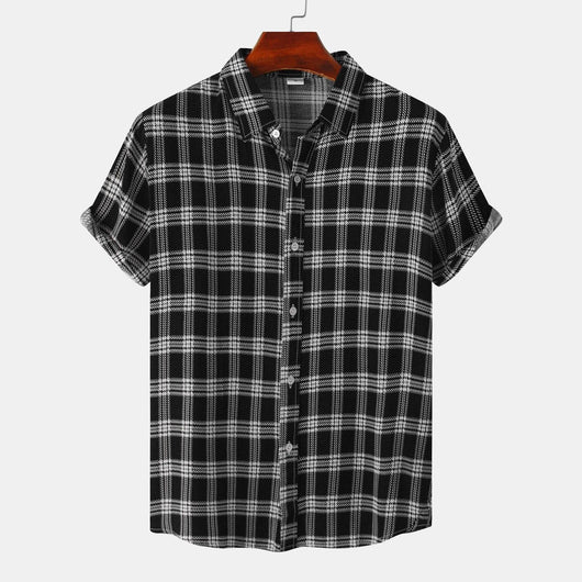 Camisa Hawaiana de Algodón y Lino para Hombre - Diseño Estampado Manga Corta - Image 19