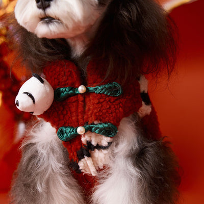 Ropa Festiva Tony Bear para Perro - Diseño Año Nuevo Chino Rojo - Image 4