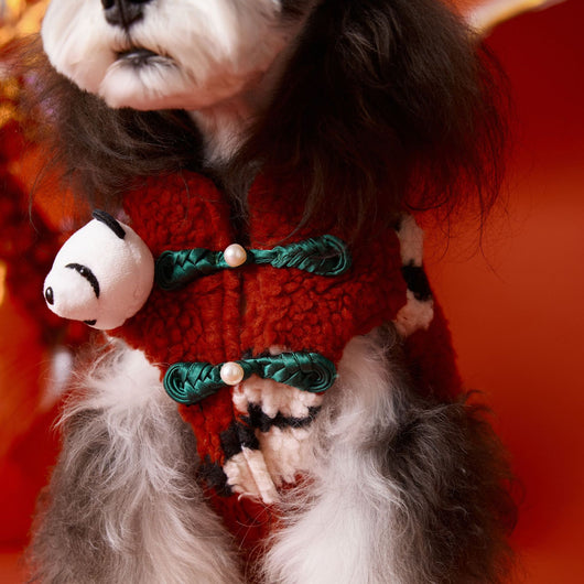 Ropa Festiva Tony Bear para Perro - Diseño Año Nuevo Chino Rojo - Image 4