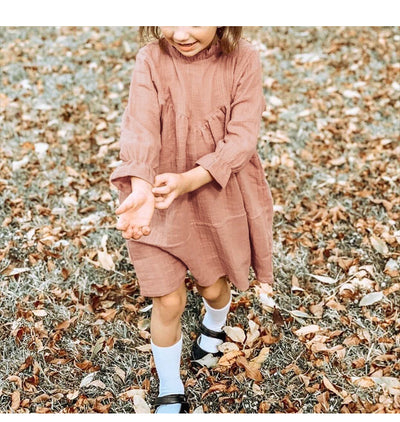 Vestido Infantil de Algodón con Encaje y Mangas Largas - Image 12