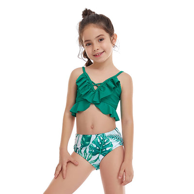Traje de Baño de Dos Piezas con Volantes para Niña - Image 3